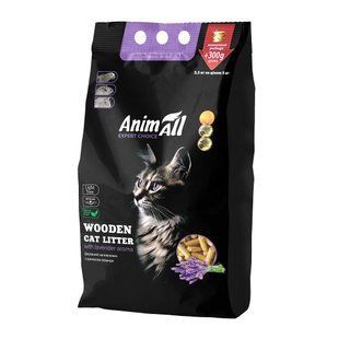 Наповнювач для туалету Деревний наповнювач AnimAll АнімАллс з ароматом лаванди, для котів, 2,8 кг