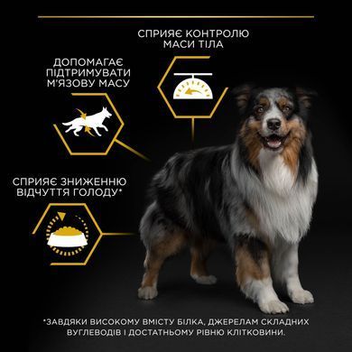 Сухий корм PRO PLAN для дорослих собак усіх розмірів з надмірною масою тіла та/або стерилізованих, з білою рибою, 14 кг