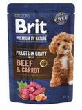 Корм вологий Brit Premium Fillets in Gravy Beef & Carrot для собак малих порід філе в соусі яловичина і морква 85 г