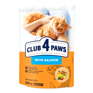 Сухий корм для котів Club 4 Paws Premium з лосось 300 г