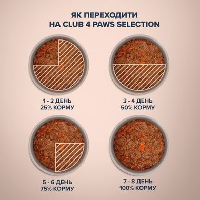 Вологий корм для котів Club 4 Paws Преміум Cелекшн Шматочками з Телятиною в овочевому желе 80 г