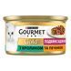 Вологий корм GOURMET Gold &ldquo;Подвійне задоволення&rdquo; для дорослих котів, шматочки у підливці, з кролик та печінкою, 85 г