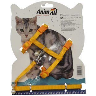 Повідець + шлея AnimAll на блістері для кота 7х1200 мм