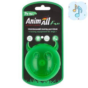 Іграшка AnimAll АnimАll Fun м'яч чортик з пищалкою для собак, 75 мм, зелений