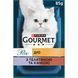 Вологий корм GOURMET Perle Duo для дорослих котів, міні філе у підливці, з телятиною та качкою, 85 г
