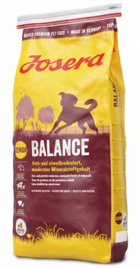 Сухий беззерновий корм для дорослих малоактивних собак Josera Balance курка рис кукурудза 15 кг