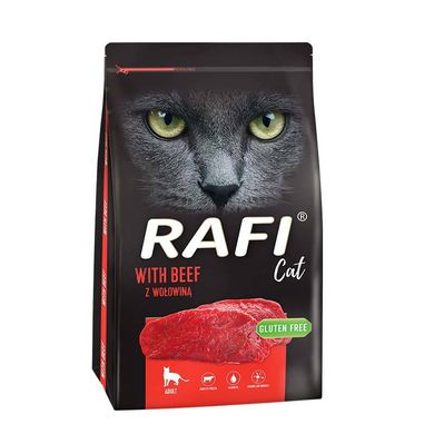 Сухий корм для дорослих котів RAFI Сat з яловичиною, 7 кг