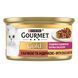 Вологий корм GOURMET Gold &ldquo;Подвійне задоволення&rdquo; для дорослих котів, шматочки у підливці, з качкою та індичкою, 85 г