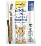 Ласощі GimCat для котів, палички з лосось та фореллю, 4 шт по 5 г