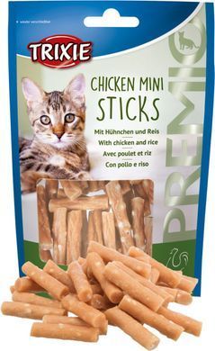 Ласощі Trixie Premio Chicken Mini Sticks для котів мініпалички з куркою та рисом 50 г