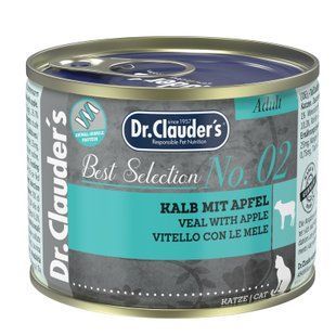 Вологий корм Dr.Clauder's Best Selection №2 200 г для дорослих котів, телятина з яблуком