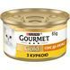 Вологий корм GOURMET Gold "Соус Де-Люкс" для дорослих котів, шматочки в соусі, з куркою, 85 г