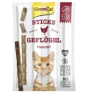 Ласощі GimCat для котів, палички з м'ясом птиці, 4 шт по 5 г