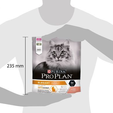 Сухий корм PRO PLAN Adult 1+ Derma Care для дорослих котів для підтримки здоров'я шкіри та краси шерсті, з лосось, 400 г