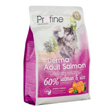 Сухий корм Profine Derma для дорослих довгошерстих котів, з лосось та рисом, 2 кг