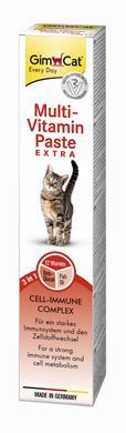 Вітаміни та добавки для котів Мультивітамінна паста GimCat Every Day Extra для котів, 200 г