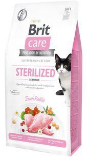 Сухий корм Brit Care Cat GF Sterilized Sensitive для стерилізованих котів з чутливим травленням, з кролик, 7 кг