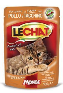Вологий корм для котів Monge LC Cat Wet Adult курка та індичка 100 г