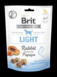 Ласощі для собак Функціональні ласощі Brit Care Light для собак, з кролик та папаєю, 150 г
