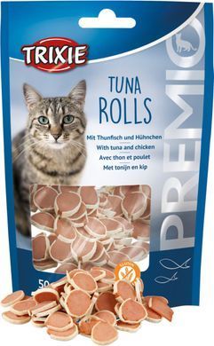 Ласощі Trixie Premio Tuna Rolls для котів шматочки з тунцем та куркою 50 г