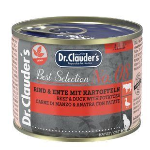 Вологий корм Dr.Clauder's Best Selection №8 200 г для дорослих котів, яловичина та качка з картоплею