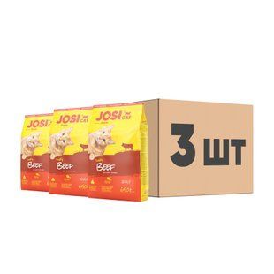 Сухий корм для дорослих котів контроль ваги JosiCat Tasty Beef яловичина 650 г х3