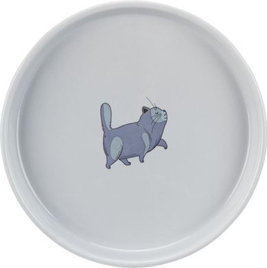 Миска Trixie для котів, пласка та широка, 600 мл, d:23 см (керамічна)