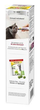 Вітаміни та добавки для котів Набір: паста GimCat Every Day Malt-Soft Paste Extra для котів для виведення шерсті зі шлунку 200 г та вітамін. таблетки Gim Cat Gras Bits трав'яні кульки 10 г