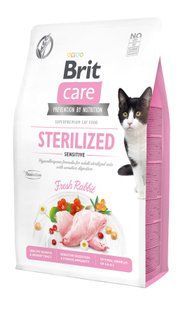 Сухий корм Brit Care Cat GF Sterilized Sensitive для стерилізованих котів з чутливим травленням, з кролик, 2 кг