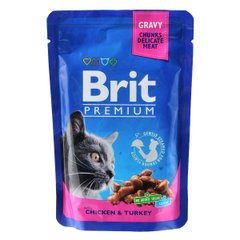 Brit Premium Cat Chicken & Turkey pouch 100г арт.100273/506019
