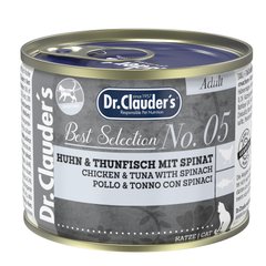 Вологий корм для дорослих котів Dr.Clauder’s Best Selection №5 курка та тунець зі шпинатом 200 г