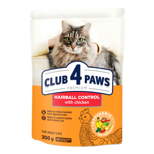 Сухий корм для котів Club 4 Paws Premium виведення шерсті 300 г