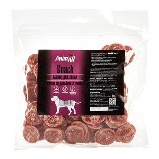 Ласощі AnimAll Snack качині медальйони з тріскою для собак, 500 г