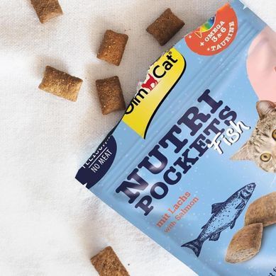 Ласощі для котів GimCat Nutri Pockets Fish Лосось 60 г