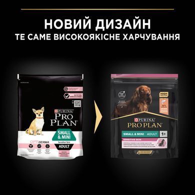 Сухий корм PRO PLAN Small&Mini Adult 1+ Sensitive Skin для дорослих собак дрібних порід, з чутливою шкірою, з лосось, 700 г