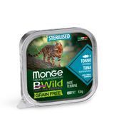 Вологий корм для котів Monge Cat Bwild Grain Free Wet Sterilised тунець з овочами 100 г