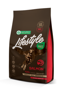 Сухий беззерновий корм з лососем для дорослих собак всіх порід Lifestyle Grain Free Salmon Adult All Breeds 1.5кг