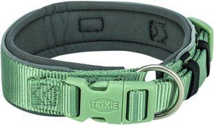 Нашийник Trixie Premium екстраширокий для собак XS&ndash;S 27&ndash;35 см 25 мм салатово-сірий