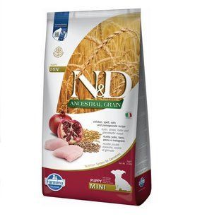 сухий корм Farmina N&D, для цуценят дрібних порід, курка з гранатом, 7 кг