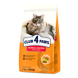 Сухий корм для котів Club 4 Paws Premium виведення шерсті 2 кг