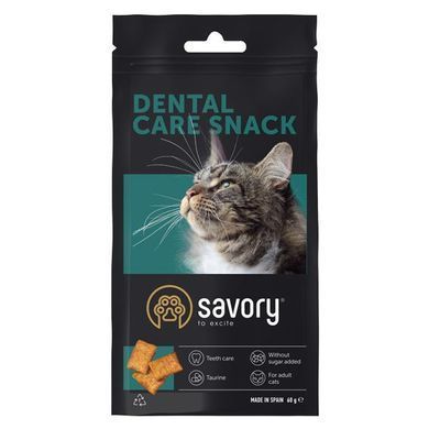 Ласощі для котів Хрумкі ласощі Savory Snack Подушечки для заохочення котів, здоров&rsquo;я зубів, 60 г