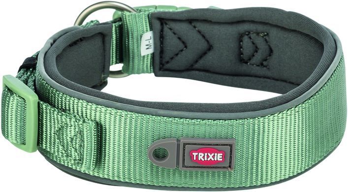 Нашийник Trixie Premium екстраширокий для собак XS&ndash;S 27&ndash;35 см 25 мм салатово-сірий