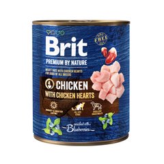 Brit Premium by Nature Dog Chicken & Chicken Hearts 800г арт.100407/538546