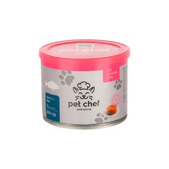 Вологий корм для дорослих котів Pet Chef м'ясний паштет з рибою 200 г