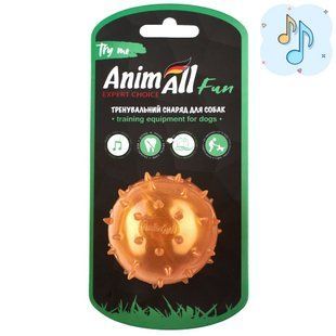 Іграшка AnimAll АnimАll Fun м'яч шипований з пищалкою для собак, 75 мм, золотий