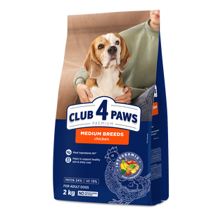 Сухий корм для собак Club 4 Paws Premium середні породи 2 кг