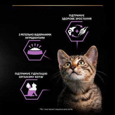 Вологий корм PRO PLAN Kitten Healthy Start для кошенят, мус, з куркою, 85 г