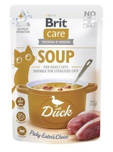 Корм вологий "Суп для котів Brit Care Soup with Duck з качкою", 75 г