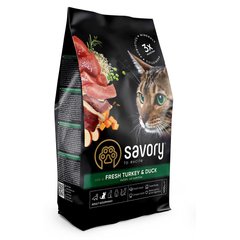 Savory Adult Cat Gourmand Fresh Turkey and Duck 400г арт.30044