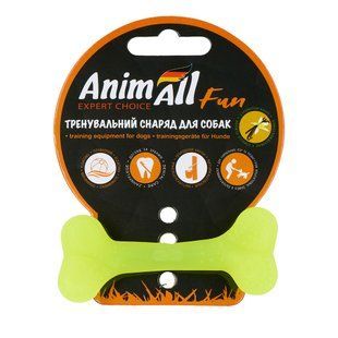 Іграшка AnimAll Fun кістка для собак, жовта, 8 см